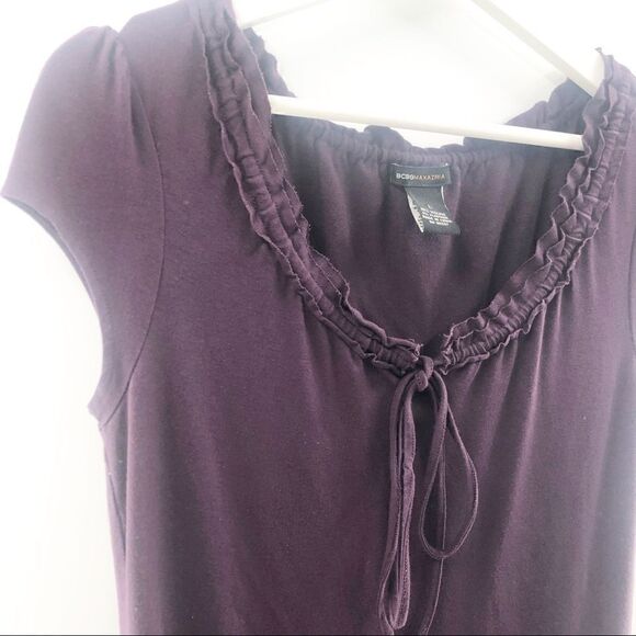 BCBGMaxAzria plum purple knit midi dress - Picture 3 of 7